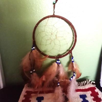 WOVEN RUNNER AND 2 DREAMCATCHERS