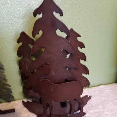 METAL MOOSE CANDLE HOLDER AND METAL TREE LIGHT