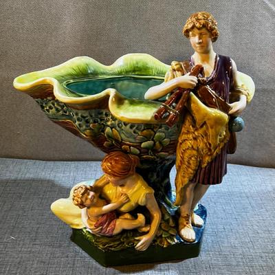 Capodimonte Planter/Bowl/Centerpiece Figural Family Greek Gods? 