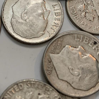 HUGE SILVER DIMES LOT 95 Coins ALL pre-1965 dimes.