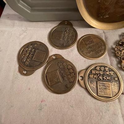 Collection of vintage brass items