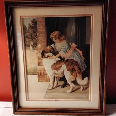 Delightful Victorian Print Framed and Matted