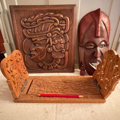 Tribal, Aztec & South Pacific carved lot