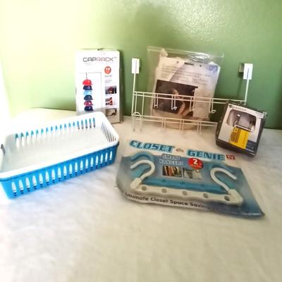NEW CLOSET GENIE-G,LACIER BAY HOOK AND CAP HOLDER, MORE