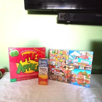 NEW APPLES TO APPLES GAME-FOUR NEW PUZZLES AND BRAIN QUEST