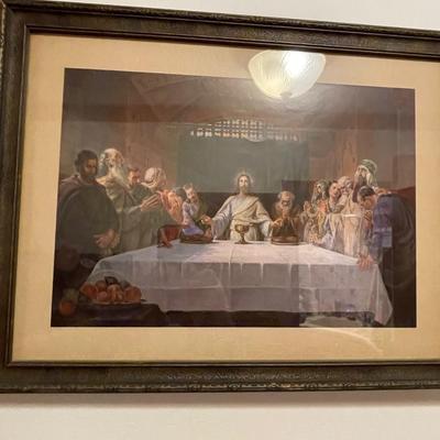 Jesus & Desciples  - Last Supper matted & framed