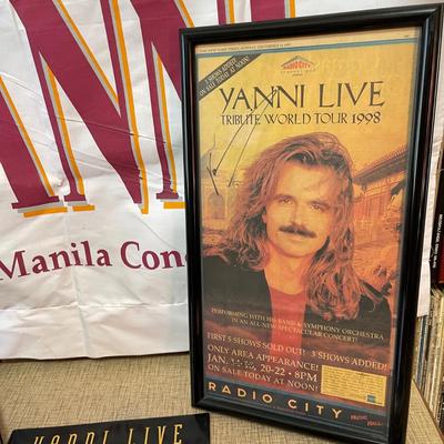 Lot 34 Yanni Collection World Tour Memorabilia Photos Banner Autographed Picture Schedules
