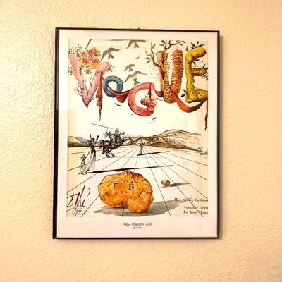 Lot 44 Trio of Salvador Dali Prints Framed 1940 Vogue Magazines
