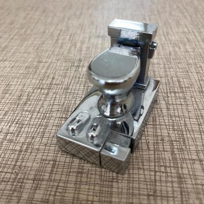 Lot 61 Chrome Plated Toilet Lighter Coffee Table  Novelty