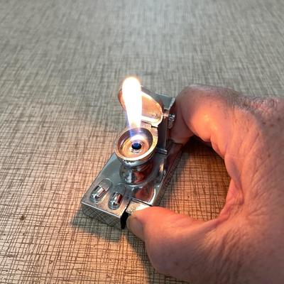 Lot 61 Chrome Plated Toilet Lighter Coffee Table  Novelty