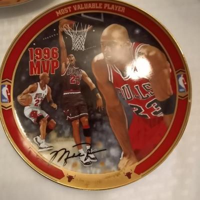 THREE NUMBERED NBA COLLECTOR PLATES