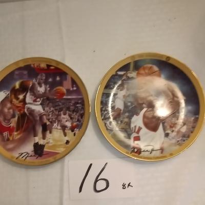 TWO NUMBERED NBA COLLCTOR PLATES