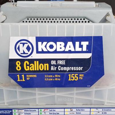KOBALT 8 GALLON OIL FREE AIR COMPRESSOR