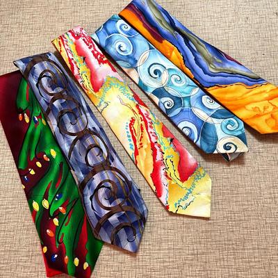 Lot 72 Group 5 Vintage Jerry Garcia Designed Silk Ties