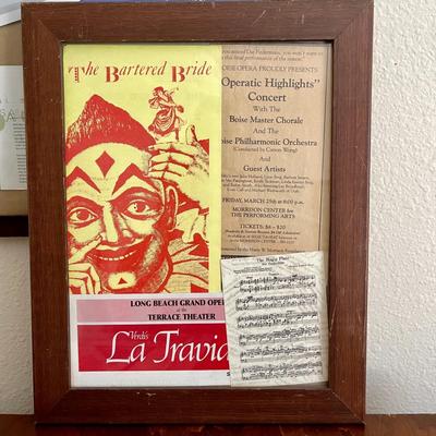 Lot 79 Souvenir + Programs 3 Framed Collage Various Concerts Signed