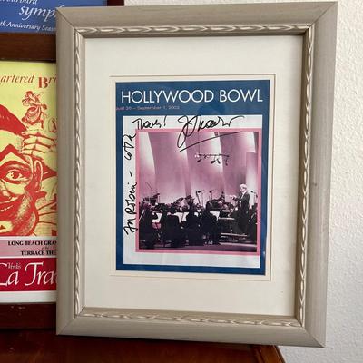 Lot 79 Souvenir + Programs 3 Framed Collage Various Concerts Signed