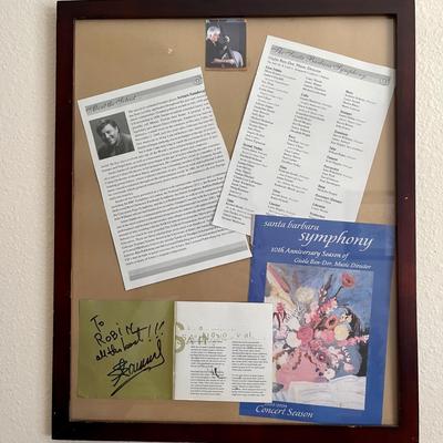 Lot 79 Souvenir + Programs 3 Framed Collage Various Concerts Signed