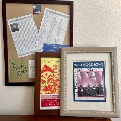 Lot 79 Souvenir + Programs 3 Framed Collage Various Concerts Signed
