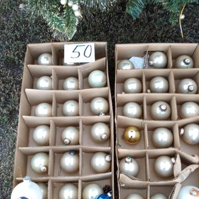 LARGE TREE AND ORNAMENTS
