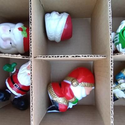VINTAGE CERAMIC SANTA MUGS AND ORNAMENT FIGURINES