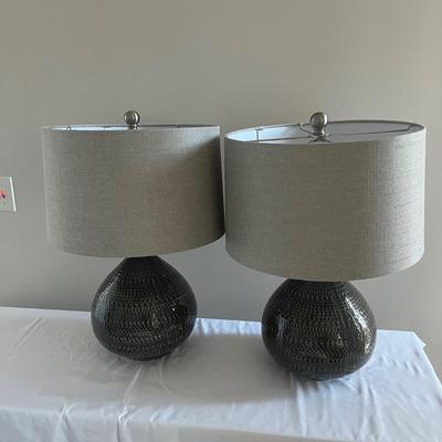 Pair of Matching Ceramic Table Lamps (M-MG)