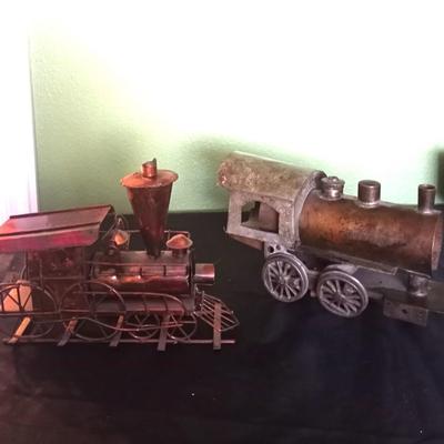 2 VINTAGE METAL TRAINS