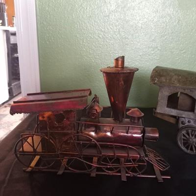 2 VINTAGE METAL TRAINS
