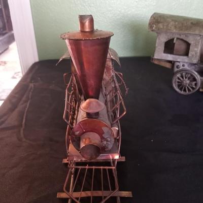 2 VINTAGE METAL TRAINS