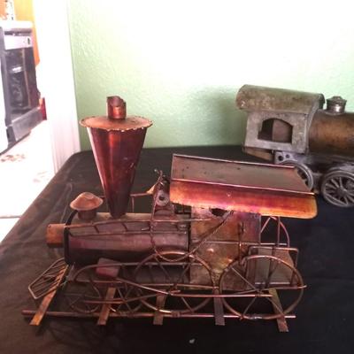 2 VINTAGE METAL TRAINS