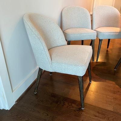Four Matching Padded Dining Chairs (LR-RG)