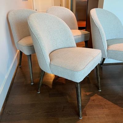 Four Matching Padded Dining Chairs (LR-RG)