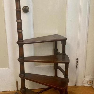 Vintage Italian MCM Spiral Library Steps Display Stand