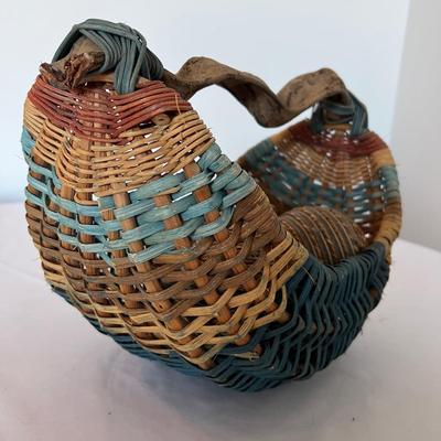 Unique Blue & Natural Woven Basket Plus More (LR-RG)