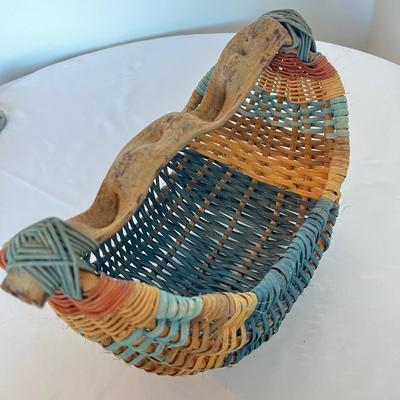 Unique Blue & Natural Woven Basket Plus More (LR-RG)