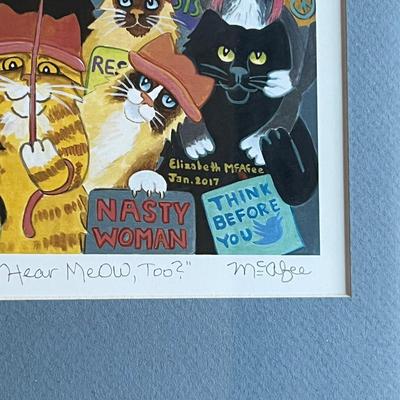 Pencil Signed/Numbered McAfee â€œCan You Hear Meow, Too?â€ Print (LR-RG)