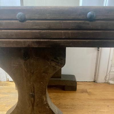 Vintage dark wood side table