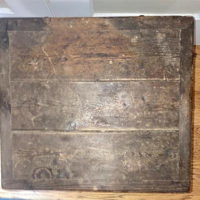 Vintage dark wood side table