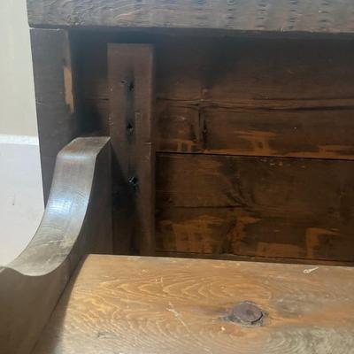 Vintage dark wood side table