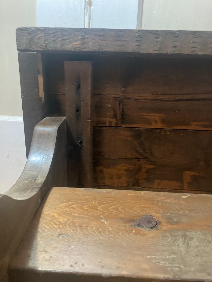 Vintage dark wood side table