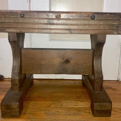 Vintage dark wood side table