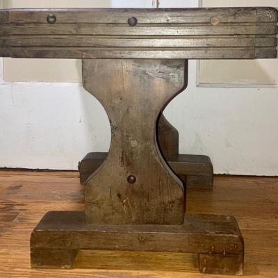 Vintage dark wood side table