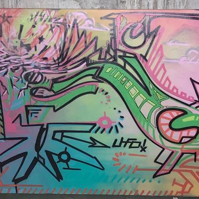 60â€W x 48â€H painting on canvas