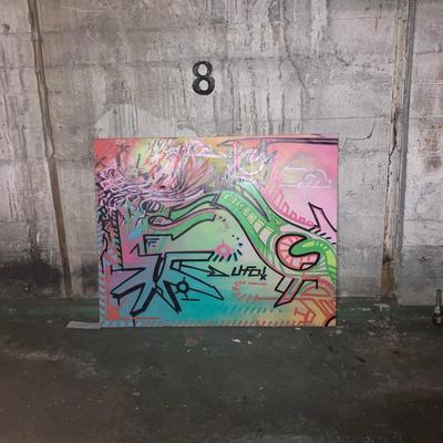 60â€W x 48â€H painting on canvas