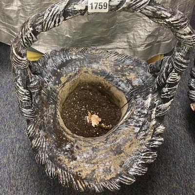 Concrete Basket Planter