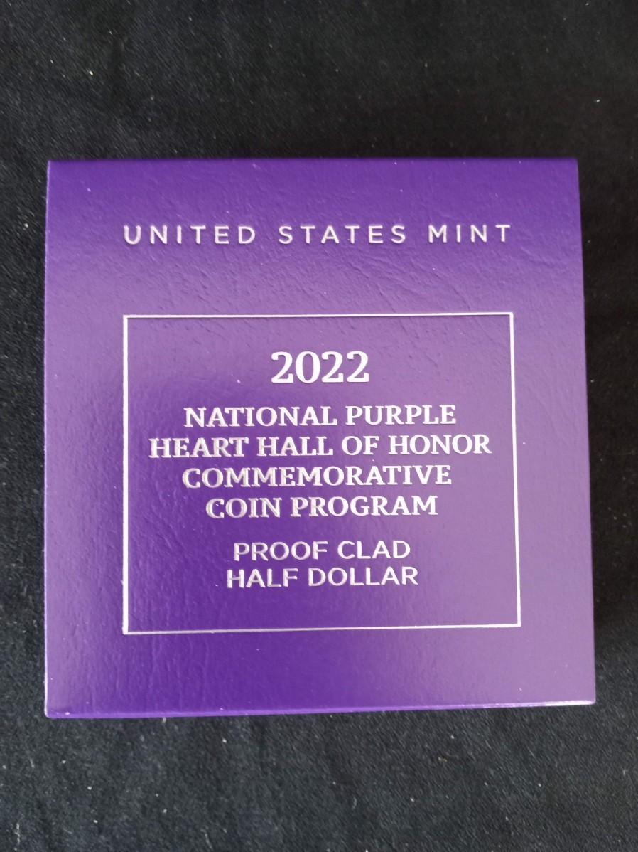 Us Mint 2022 National Purple Heart Hall Of Honor Commemorative Proof Clad Half Dollar