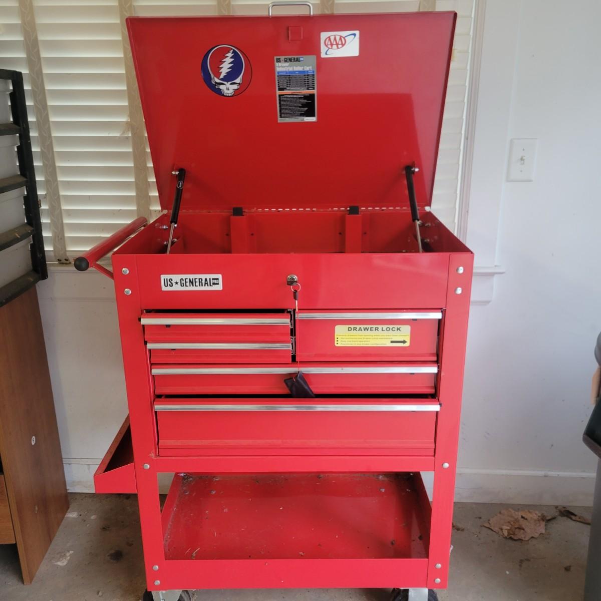 US General Pro Five Drawer Industrial Tool Cart (G-DW) | EstateSales.org