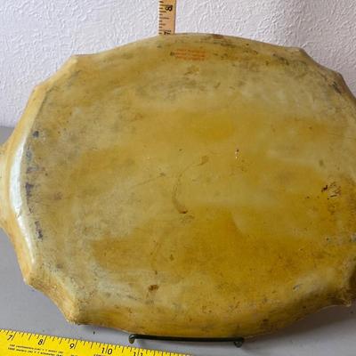 Vintage pressed wood serving tray