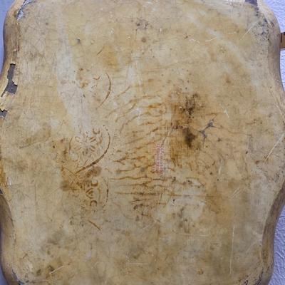 Vintage pressed wood serving tray