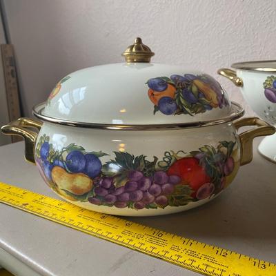 11 piece cornucopia, enameled, steel kitchen set