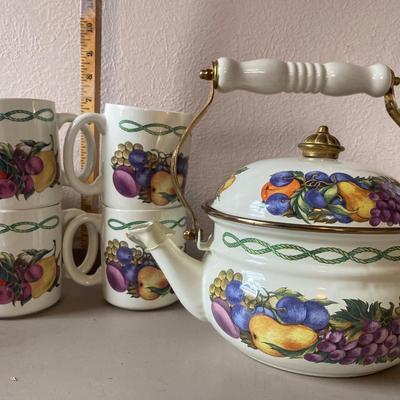 11 piece cornucopia enamel on steel kitchen set